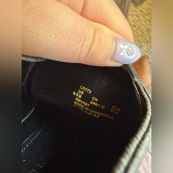 NWB Coach Women Lory Leather  Bootie Black With Gold Detail sz 6.5 - Picture 5 of 6